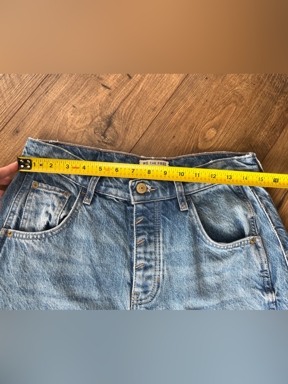 Free People We The Free Good Luck Barrel Jeans - Ultra Light Beam - size 27 - Picture 10 of 16